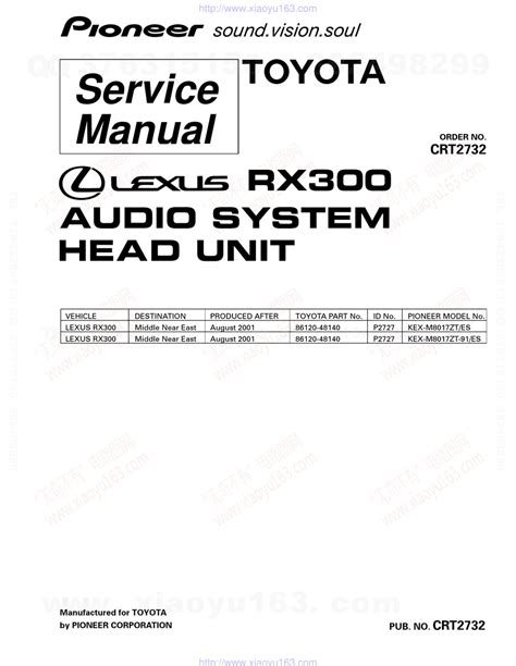 rx300 service manual pdf Epub