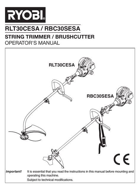 ryobi weed wacker cordless operator s manual Doc