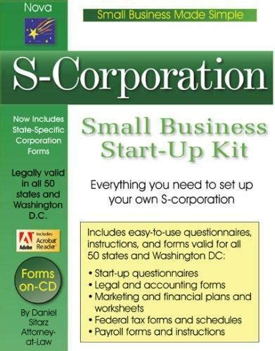 s corporation small business start up kit Reader