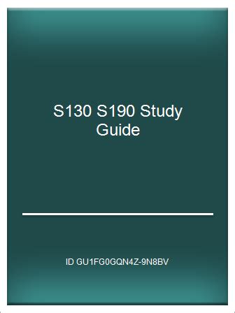 s130-s190-study-guide Ebook Doc