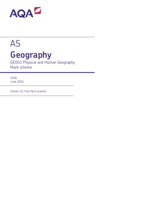 s2403-010-1 jan11 geog1 mark scheme PDF Kindle Editon