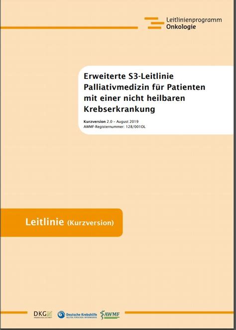s3 leitlinie palliativmedizin patienten heilbaren krebserkrankung Epub