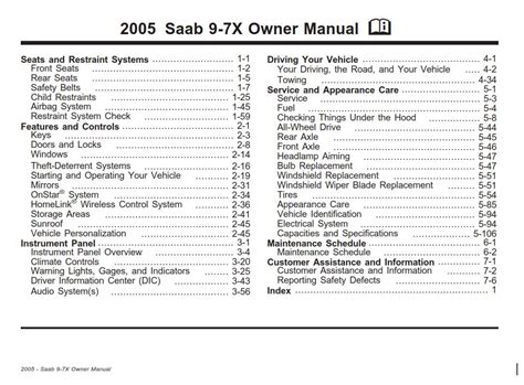 saab 9 7x owners manual Doc