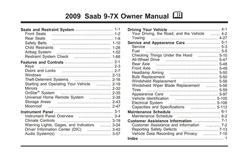 saab 9 7x schematic manual Doc