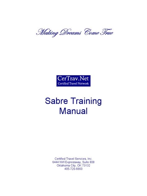 sabre training manual certfied travel PDF