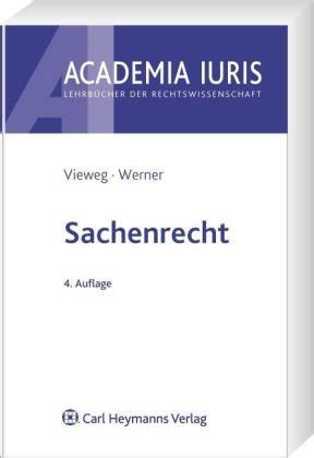 sachenrecht klaus vieweg PDF