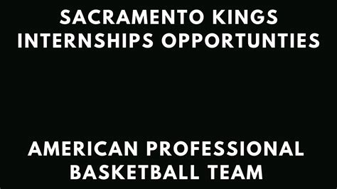 sacramento kings internships