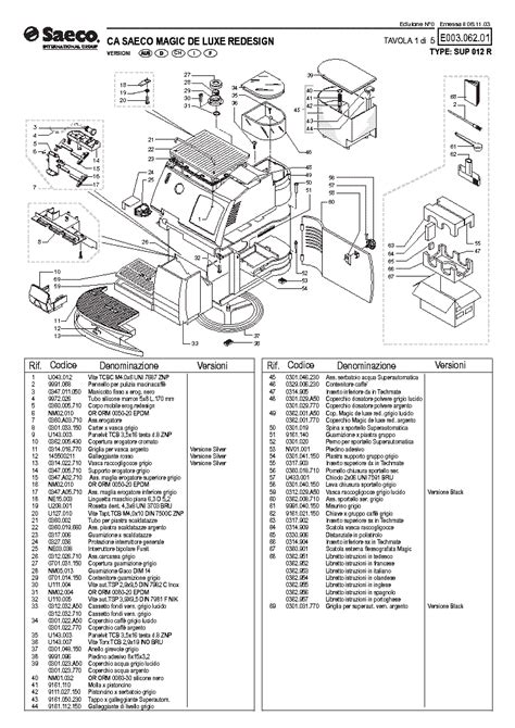 saeco magic deluxe exploded diagram Doc