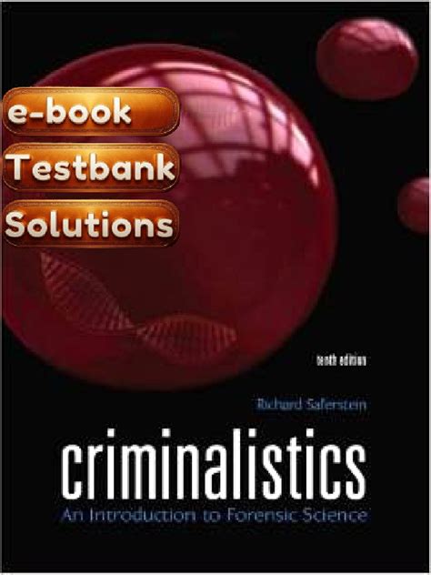 saferstein criminalistics 10th edition Epub