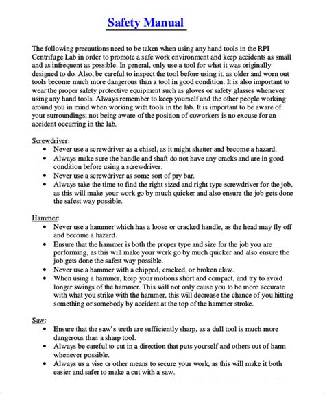 safety manual definition pdf PDF