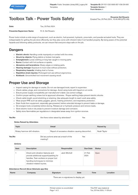 safety toolbox talks manual pdf PDF