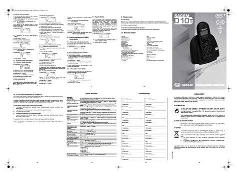 sagem d10t user manual PDF