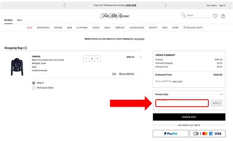 saks fifth avenue discount code