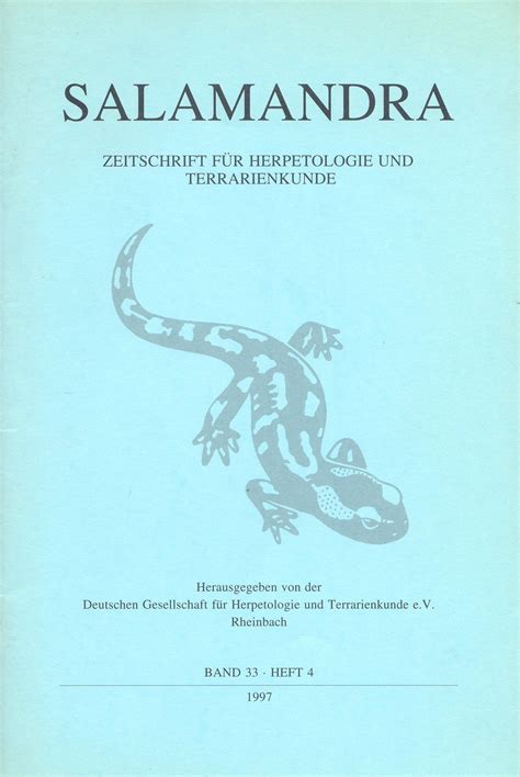 salamandra zeitschrift fr herpetologie und terrarienkunde band22 heft 1 Kindle Editon