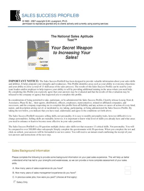 sales success profile test answers Ebook Epub