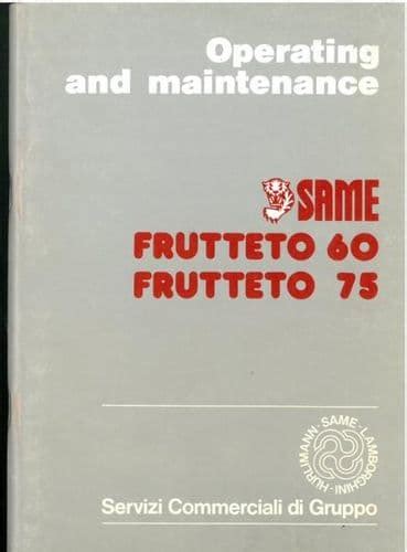 same frutteto 75 manual Kindle Editon