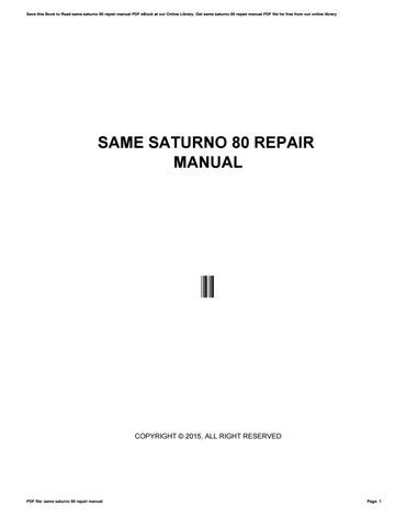 same-saturno-80-service-manual Ebook Reader