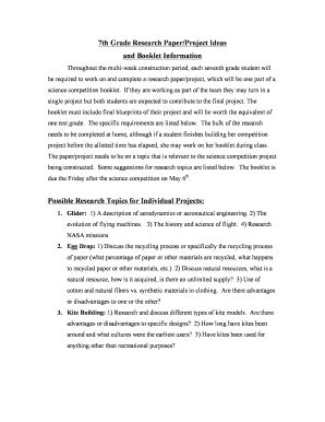 sample 7th grade research paper PDF
