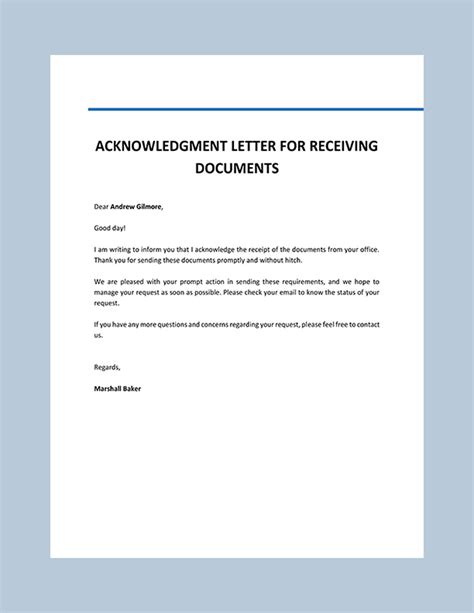 sample acknowledge forms for receiving documents Kindle Editon