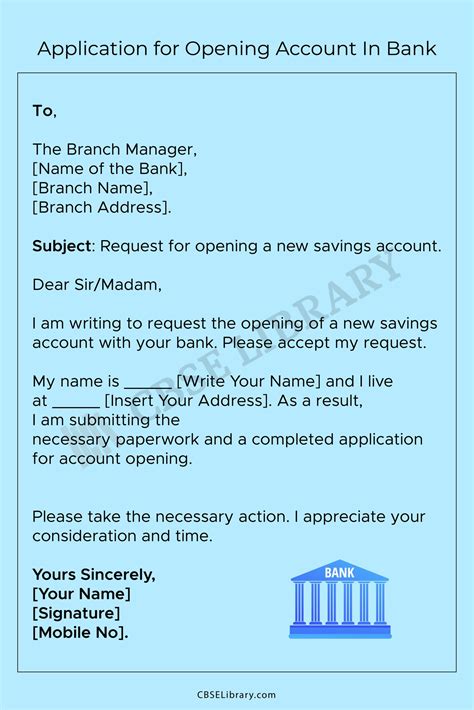 sample application letter to open bank account Kindle Editon