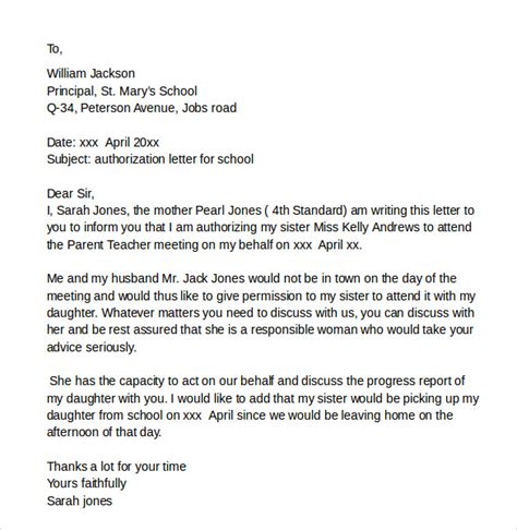 sample authorization letter for school enrollment Kindle Editon