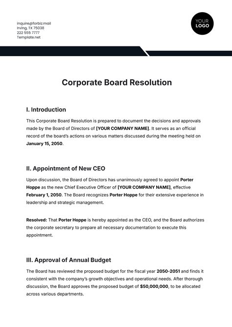 sample board resolution for corporate guarant PDF
