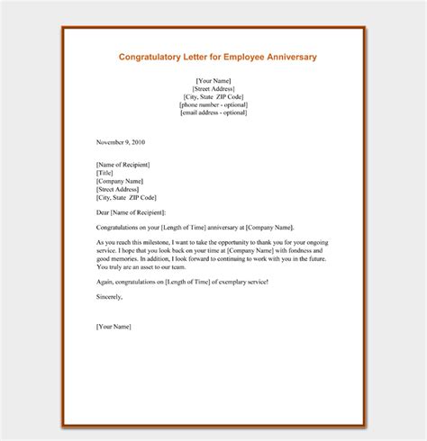 sample congratulations letter for years of service pdf Doc