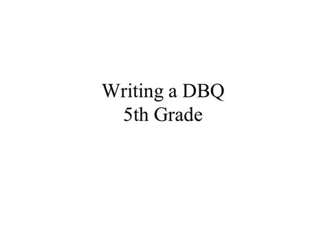 sample dbq 5th grade Kindle Editon