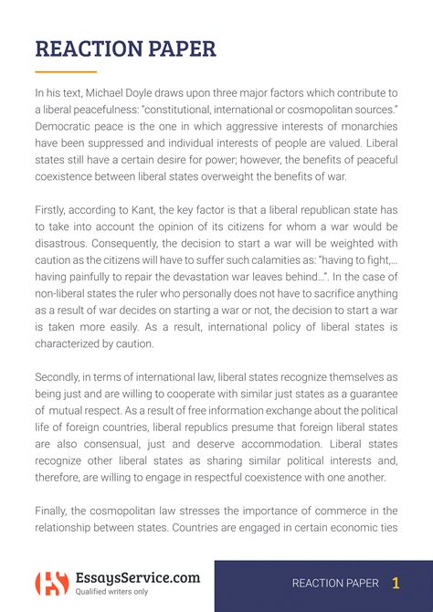 sample essays on reaction papers Epub