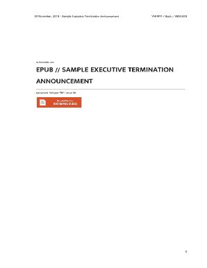 sample executive termination announcement Ebook Epub