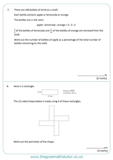 sample gcse maths paper Doc
