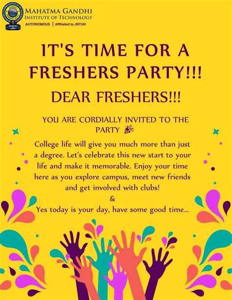 sample invitation letter to freshers day Doc