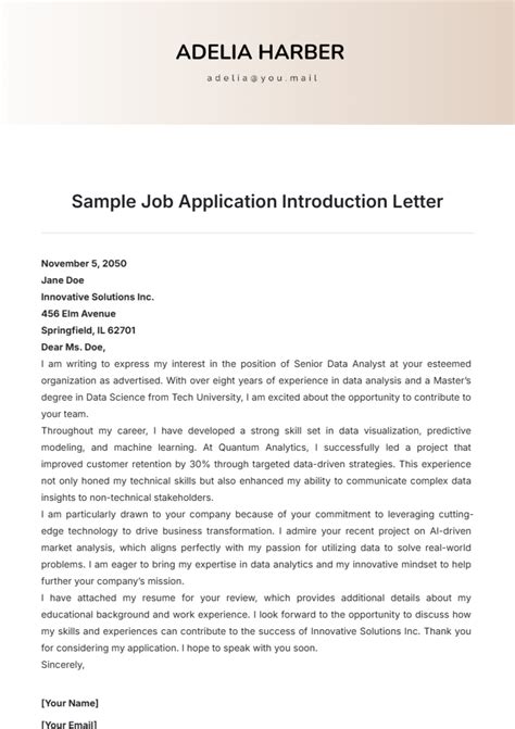 sample job application essays PDF