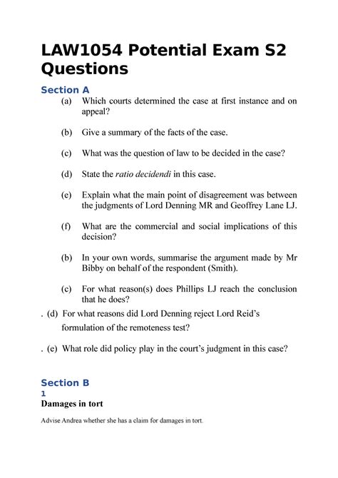 sample law exam answers Reader