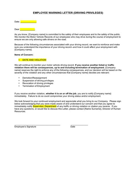sample letter for driving privileges from employer Epub