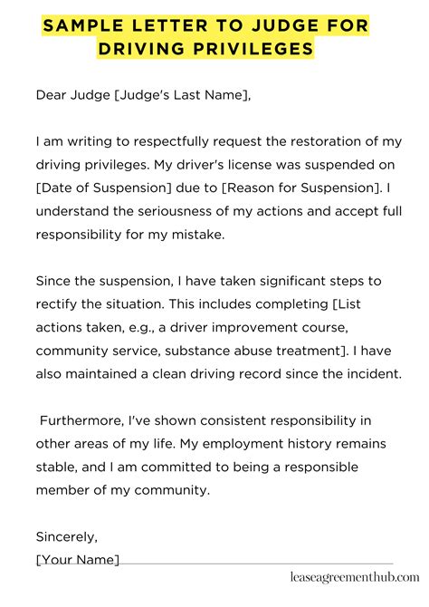 sample letter for driving privileges from employer Epub