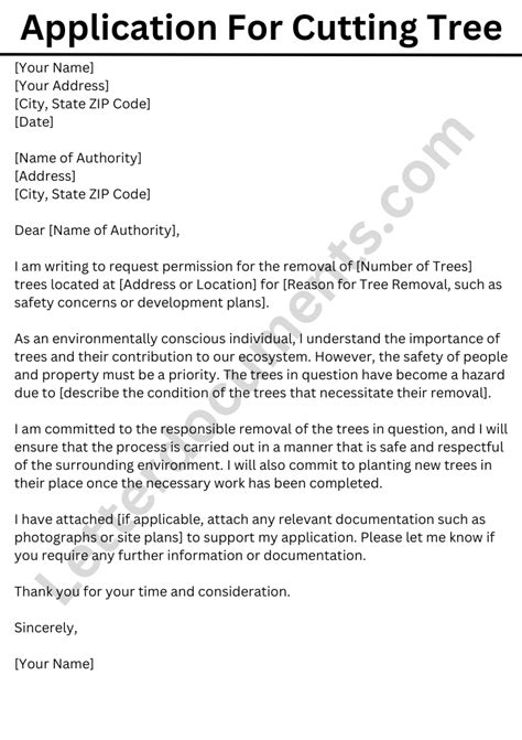 sample letter of request to cut trees Ebook PDF