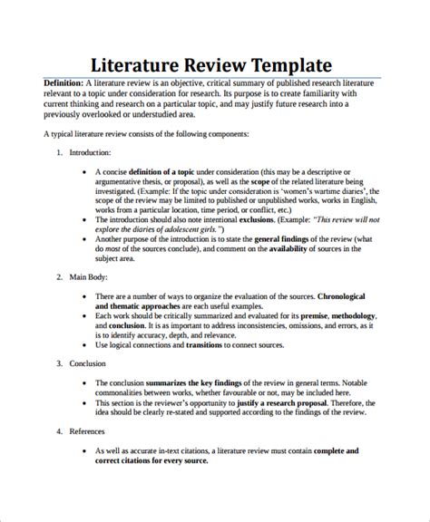 sample literature review papers Epub