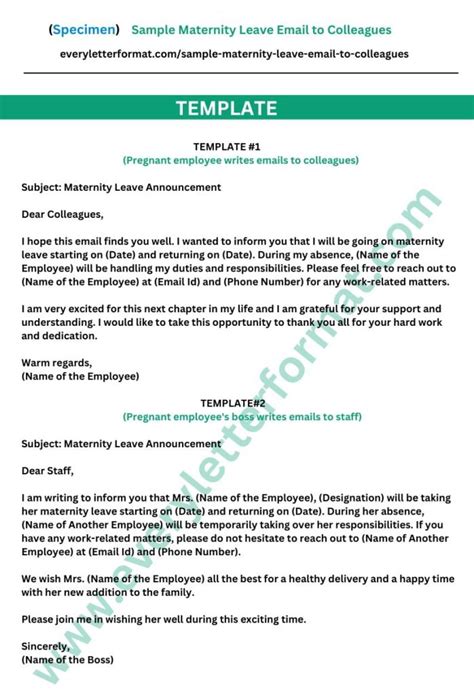 sample maternity leave email to colleagues