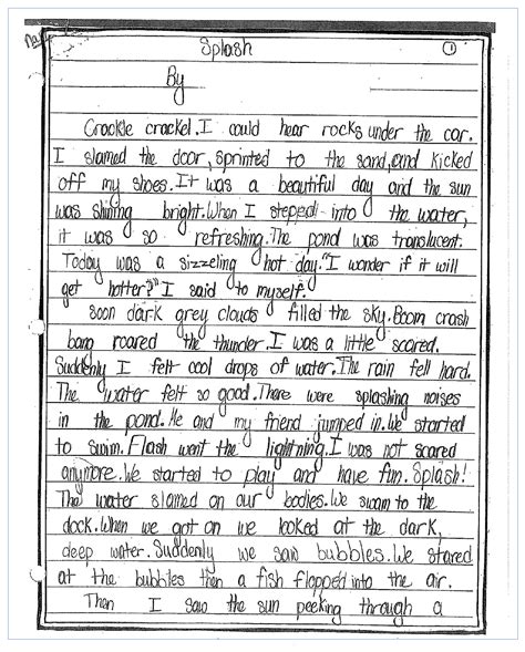 sample narrative essay 6th grade Kindle Editon