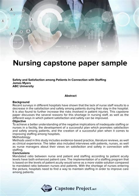 sample nursing capstone papers Doc
