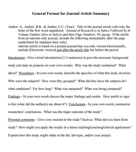 sample of article summary paper Reader