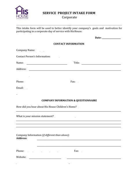 sample of community service intake form pdf Reader