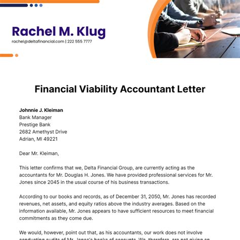 sample of financial viability letter Kindle Editon