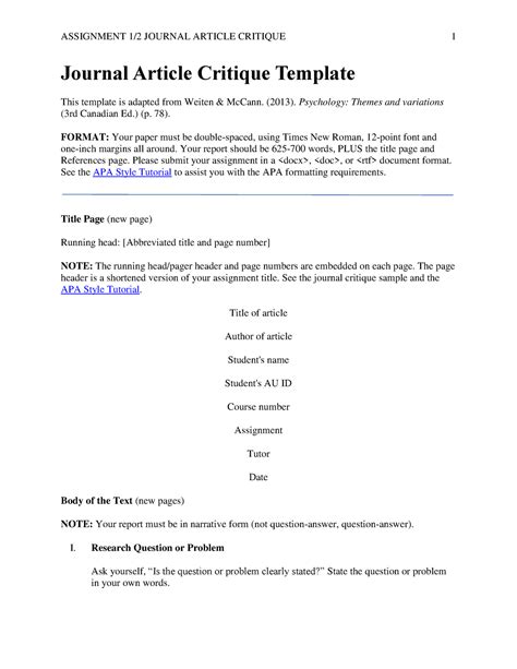 sample of journal article critique Epub