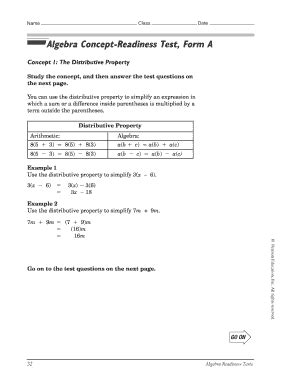 sample orleans hanna algebra readiness test Kindle Editon