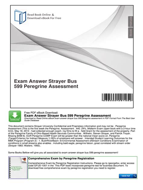 sample peregrine assessment exam Kindle Editon