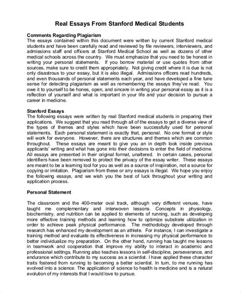 sample personal essay for medical school Epub