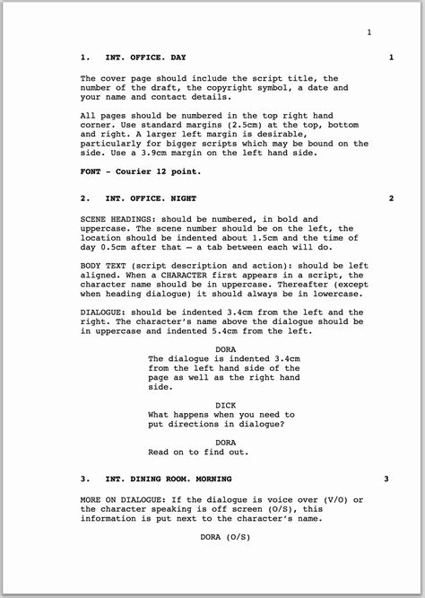 sample play script format