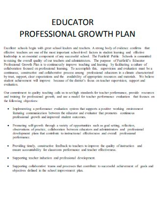 sample professional growth plan for teachers etpes PDF